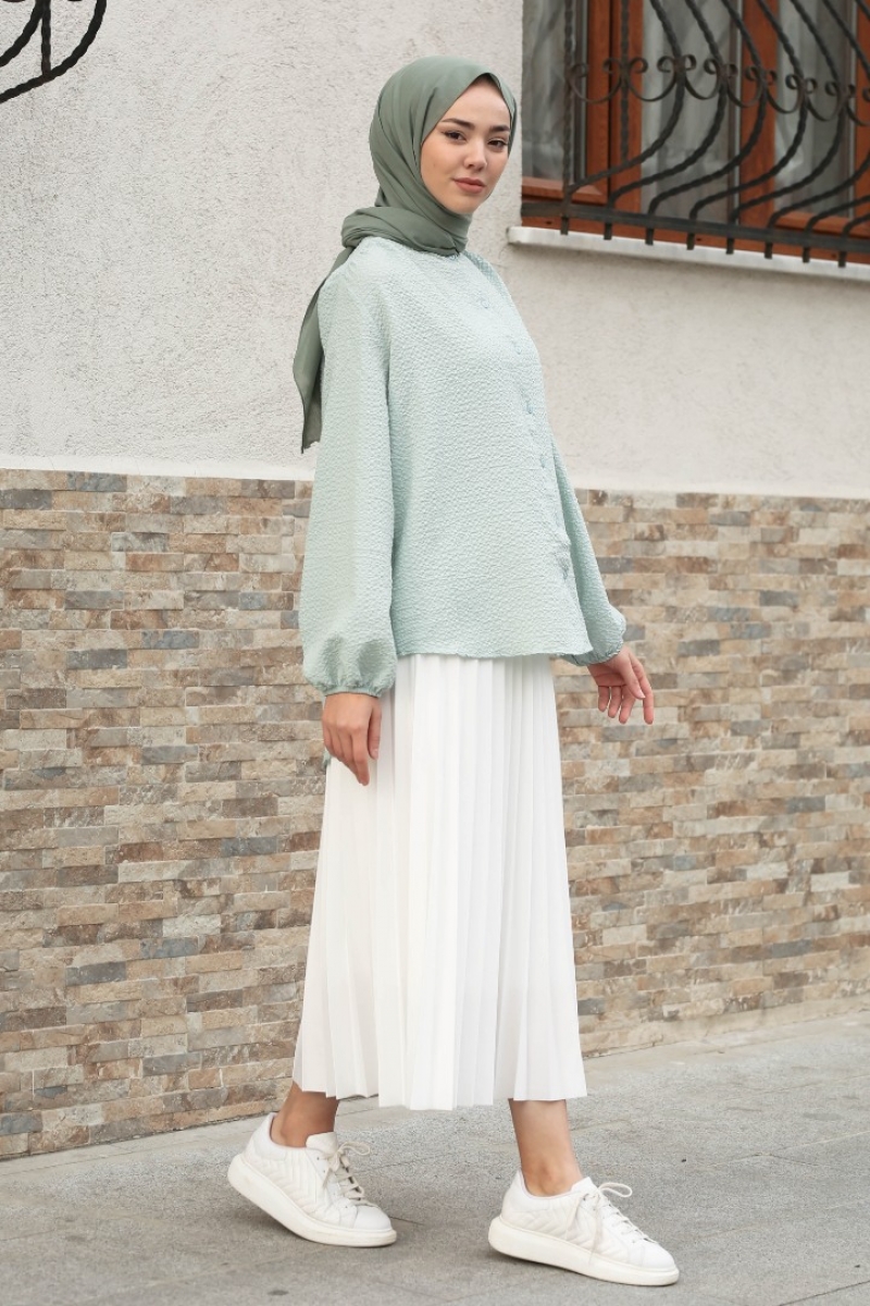 Sanya Mint Yeşili Gömlek