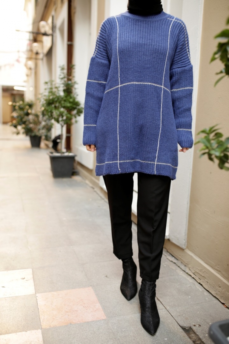 Sarah İndigo Triko Kazak