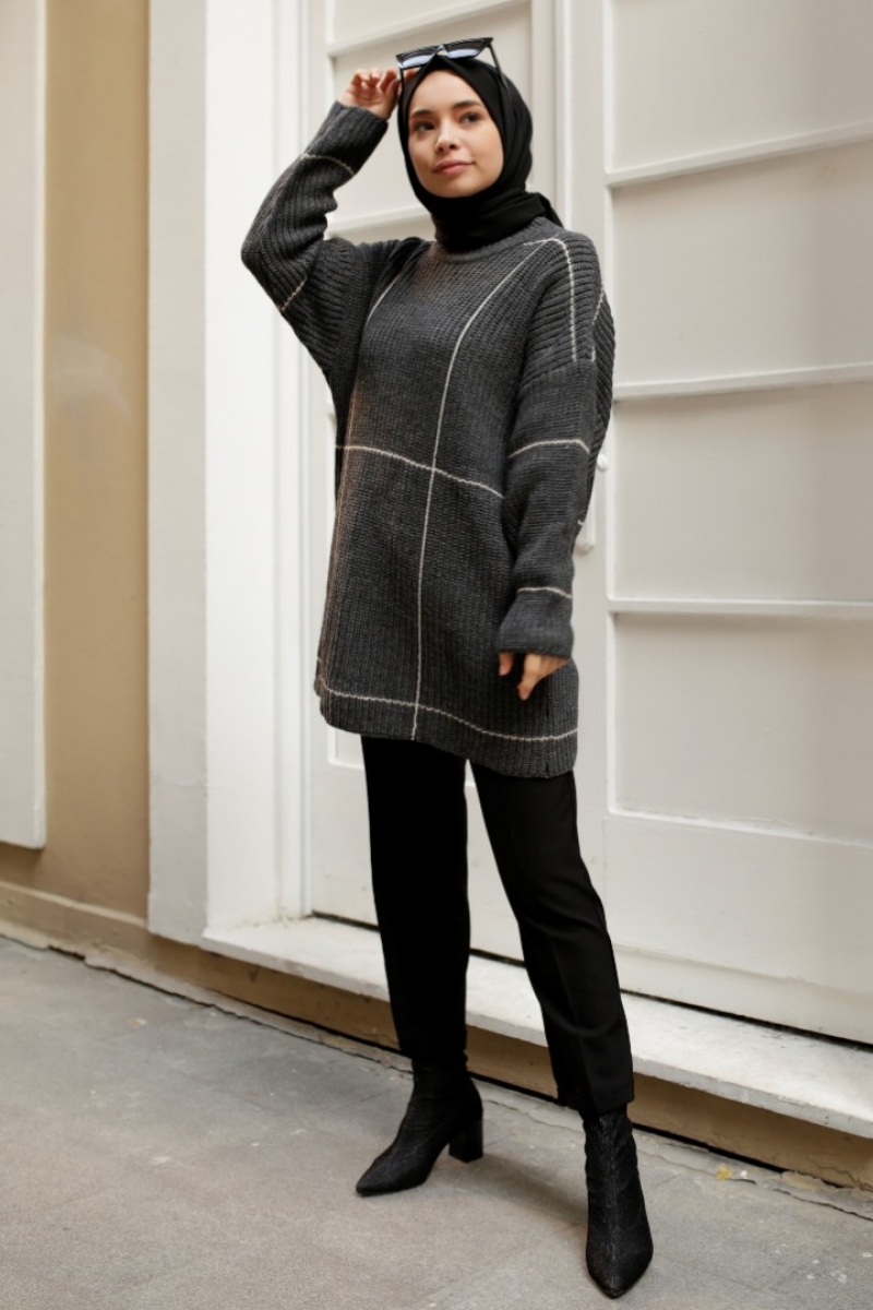 Sarah Triko Gri Kazak