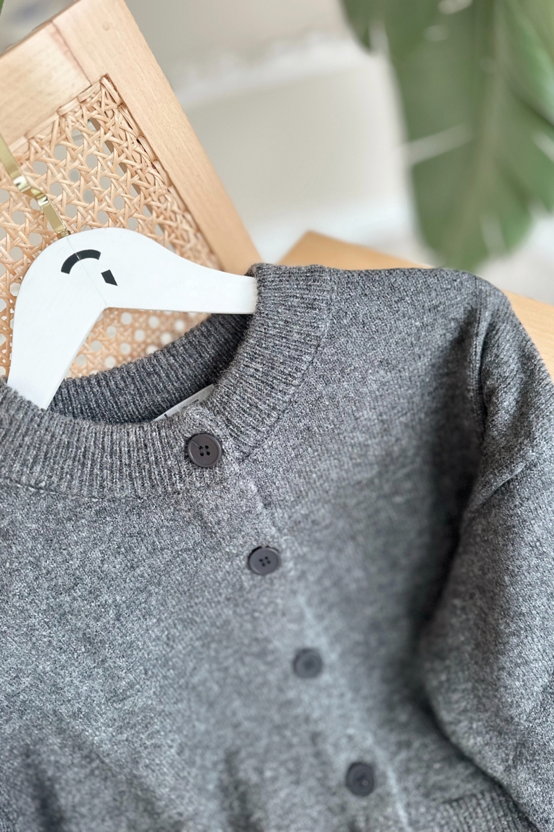 Sare Antrasit Triko Hırka