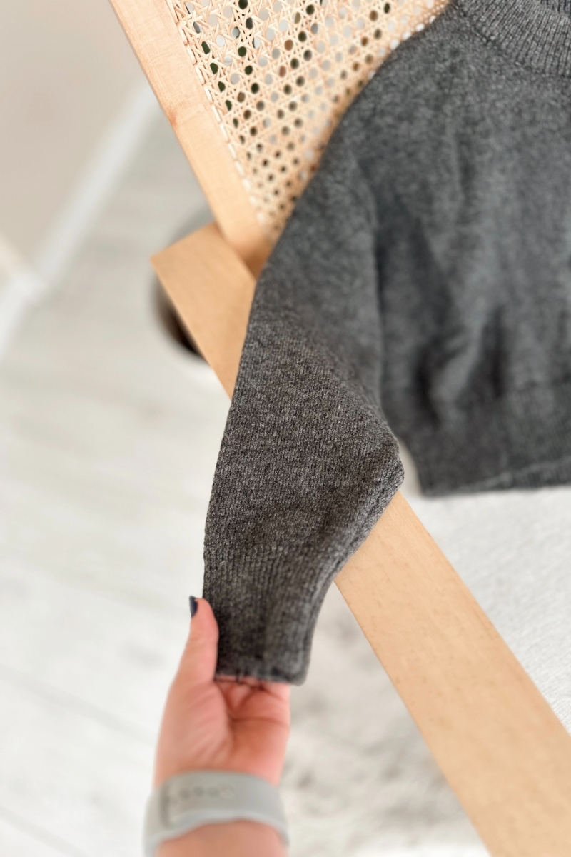 Sare Antrasit Triko Hırka