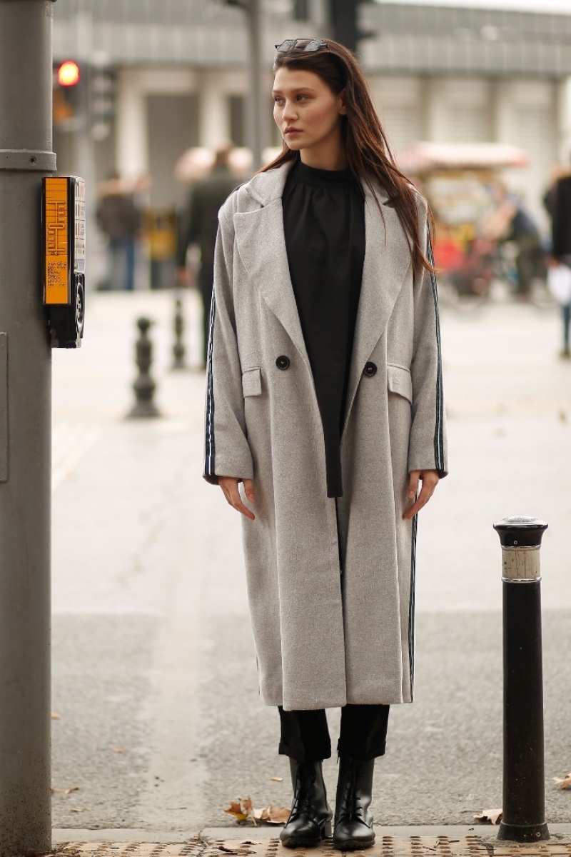 Saved Açık Gri Kaban