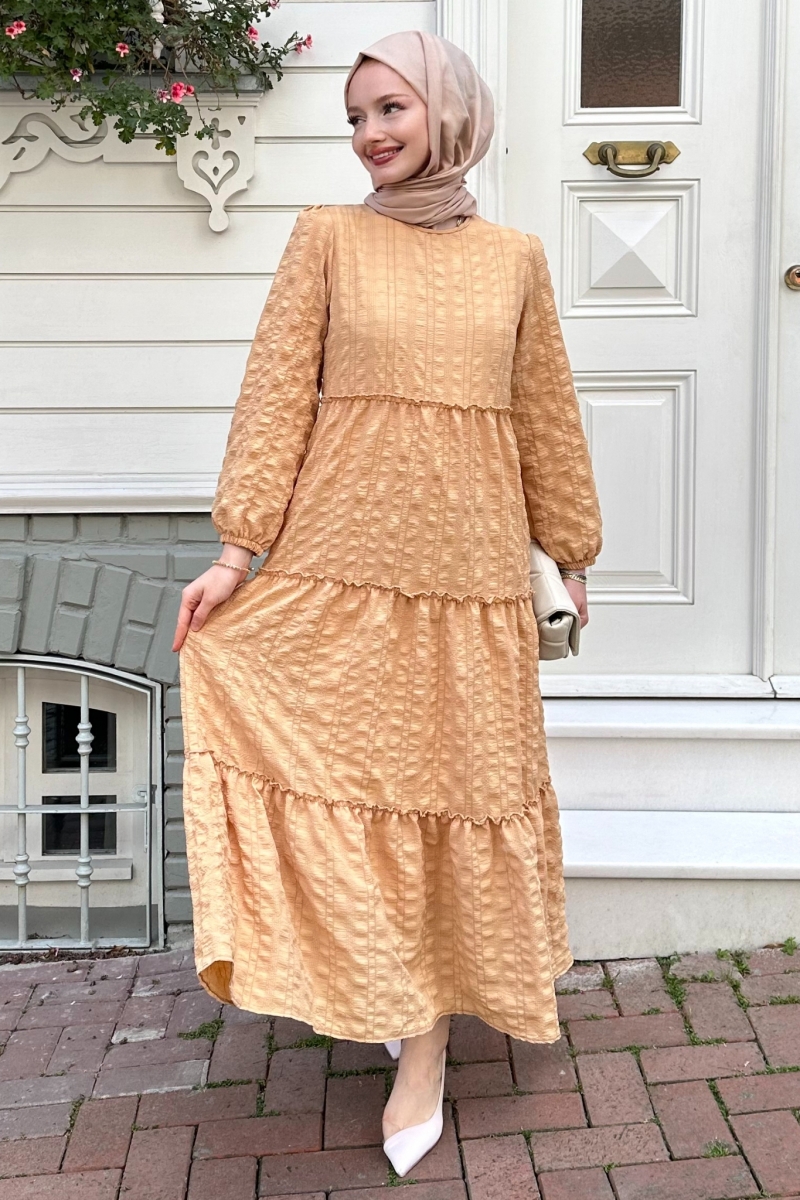 Sebla Camel Elbise