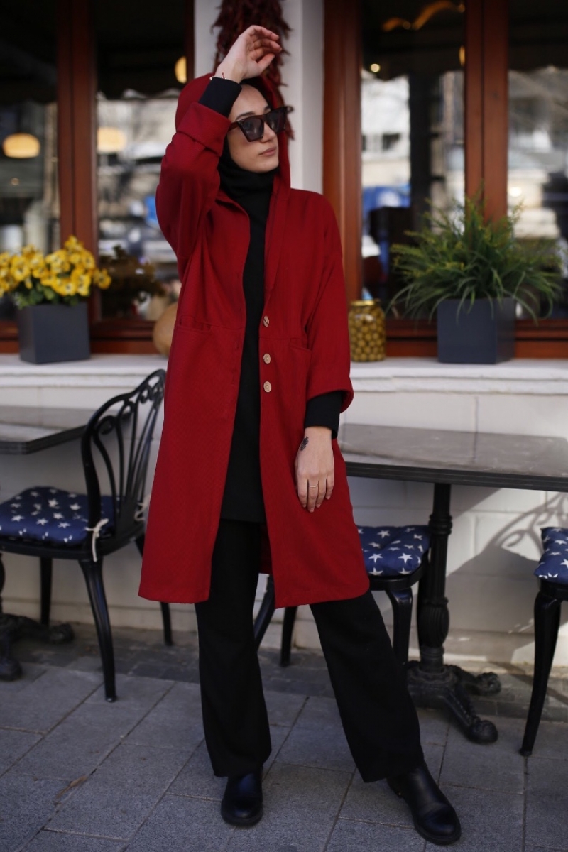 Selanik Bordo Yelek