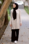 Sesilya Krem Tunik Pantolon Kombin