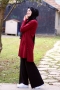 Sesilya Bordo Tunik Pantolon Kombin