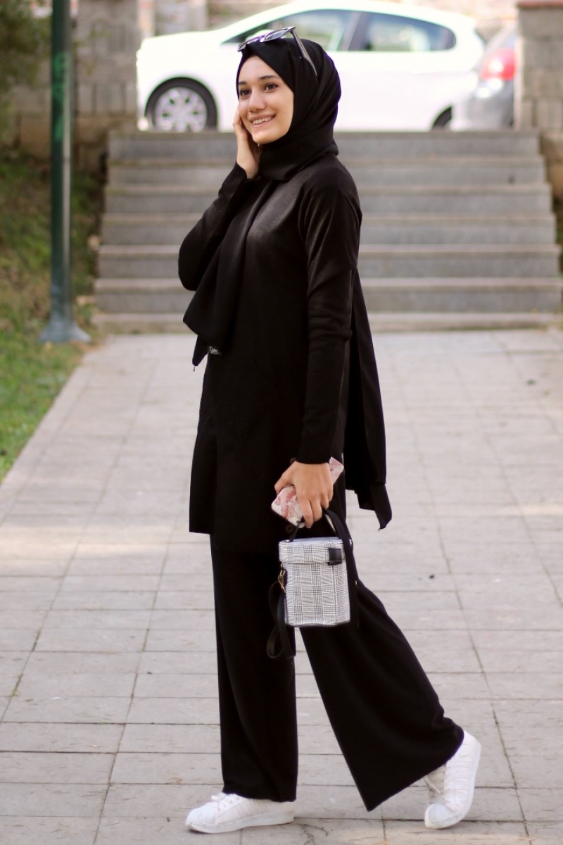 Sesilya Siyah Tunik
