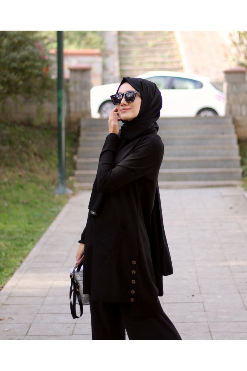 Sesilya Siyah Tunik