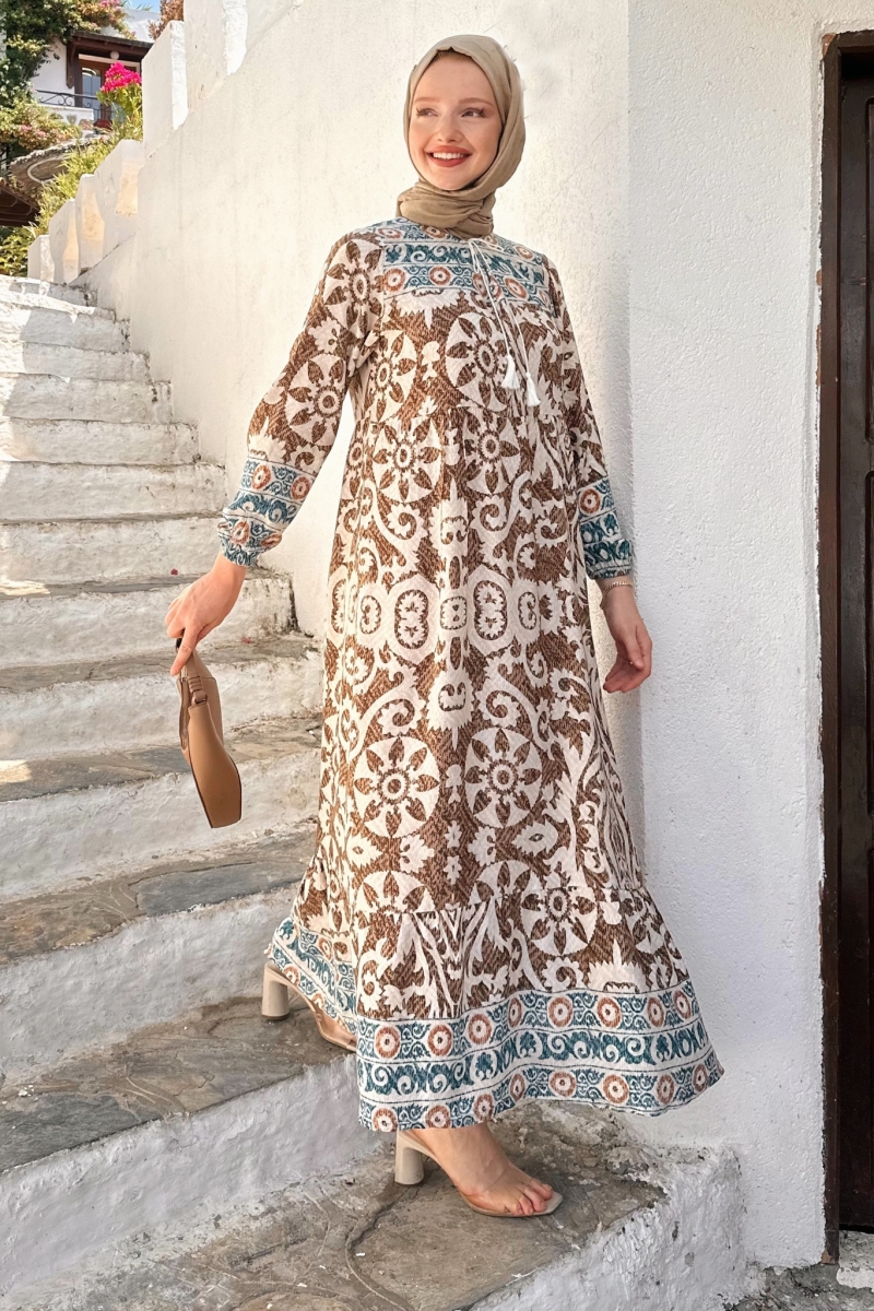 Sevilla Kahverengi Elbise