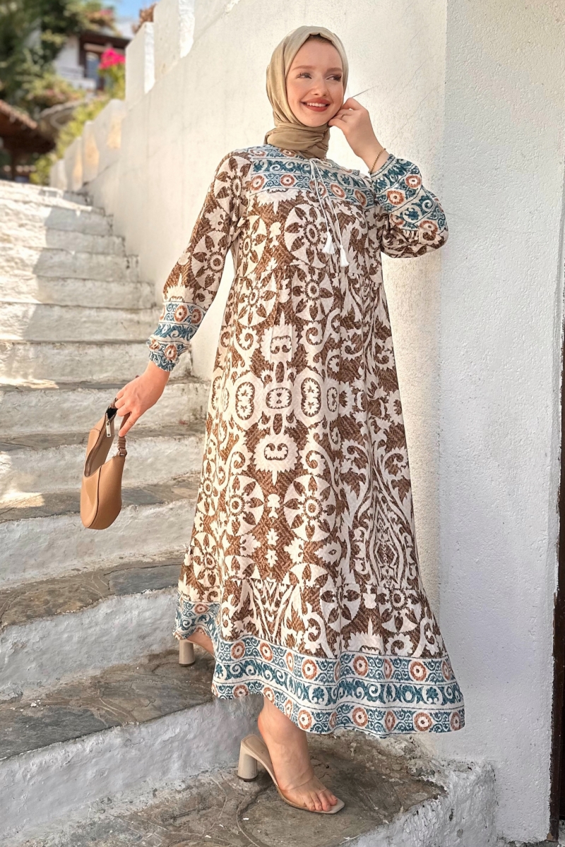Sevilla Kahverengi Elbise