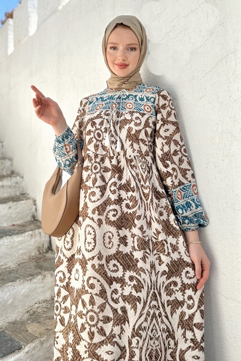 Sevilla Kahverengi Elbise