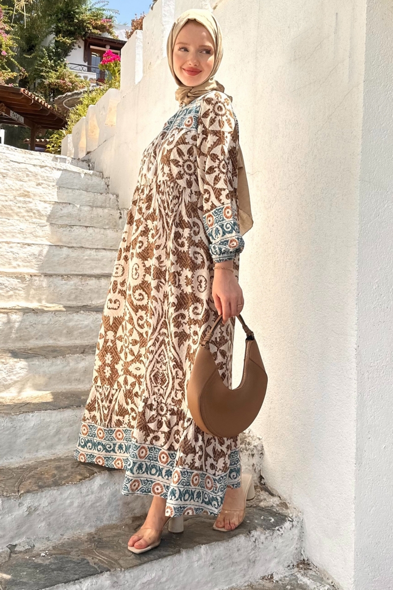 Sevilla Kahverengi Elbise