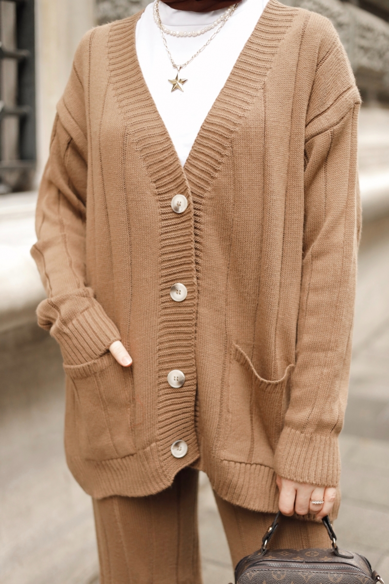 Shak Camel Triko Takım