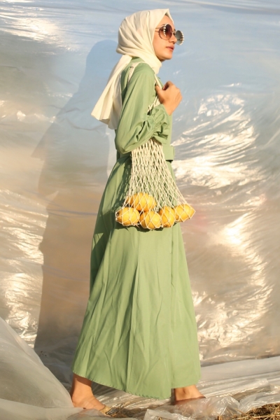 Shati Yeşil Elbise