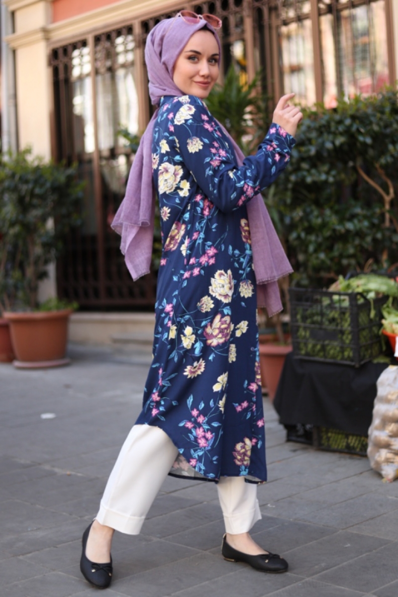 Shayma Lacivert Tunik