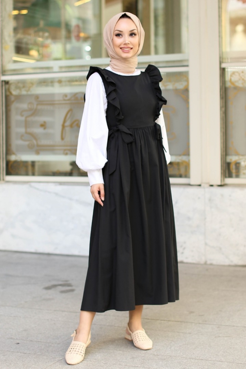 Shen Siyah Jile Gömlek Kombin