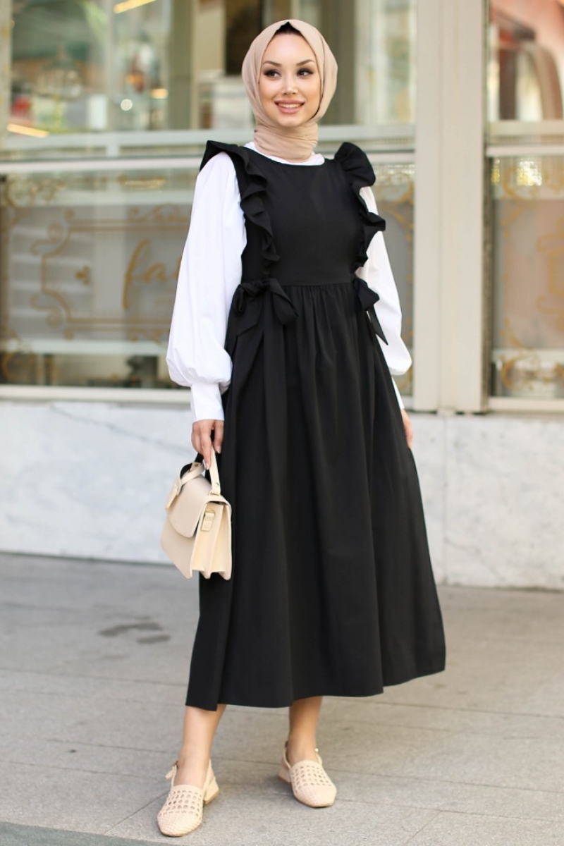 Shen Siyah Jile Gömlek Kombin