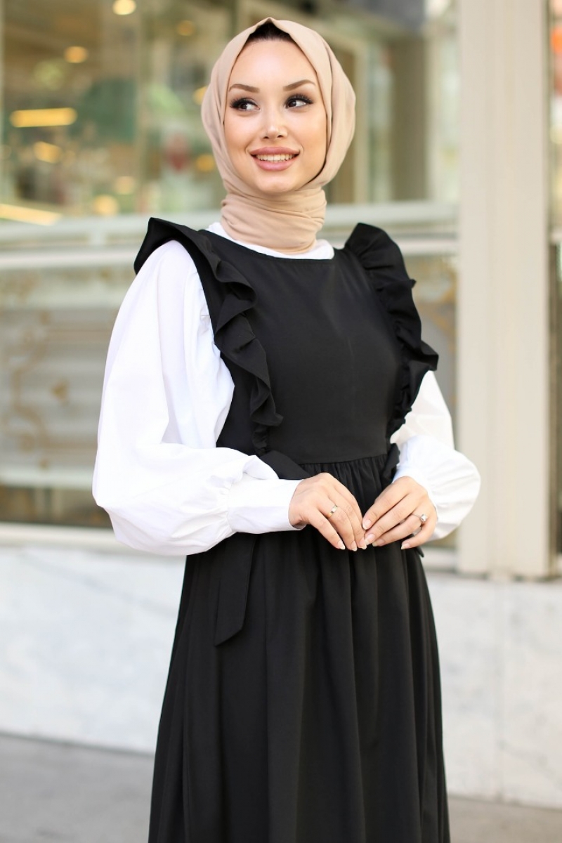 Shen Siyah Jile Gömlek Kombin