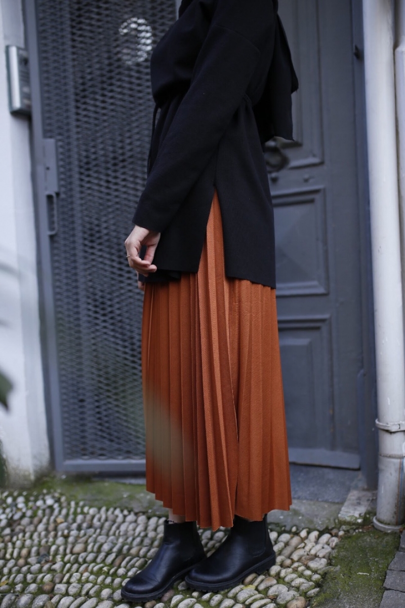 Shines Kiremit Etek Tunik Kombin