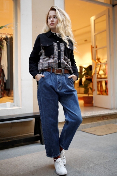 Shirt Siyah Ekose Ceket