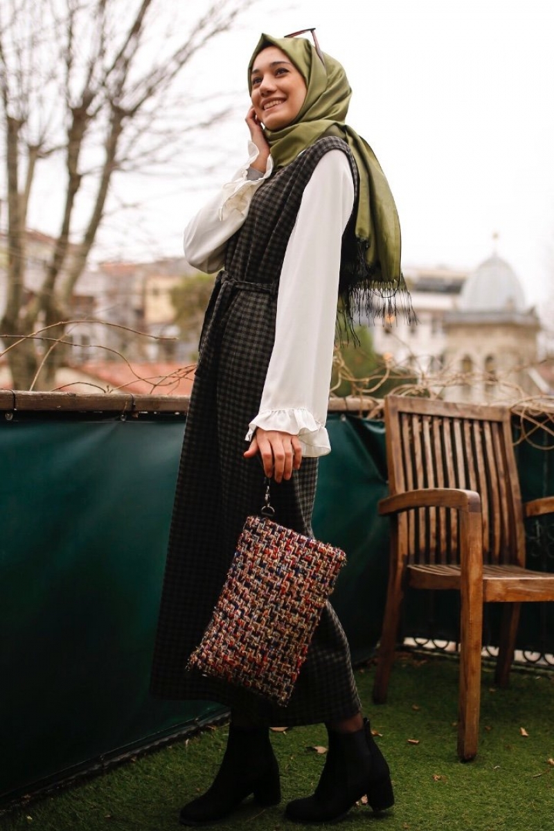 Shoess Haki Jile Gömlek Kombin