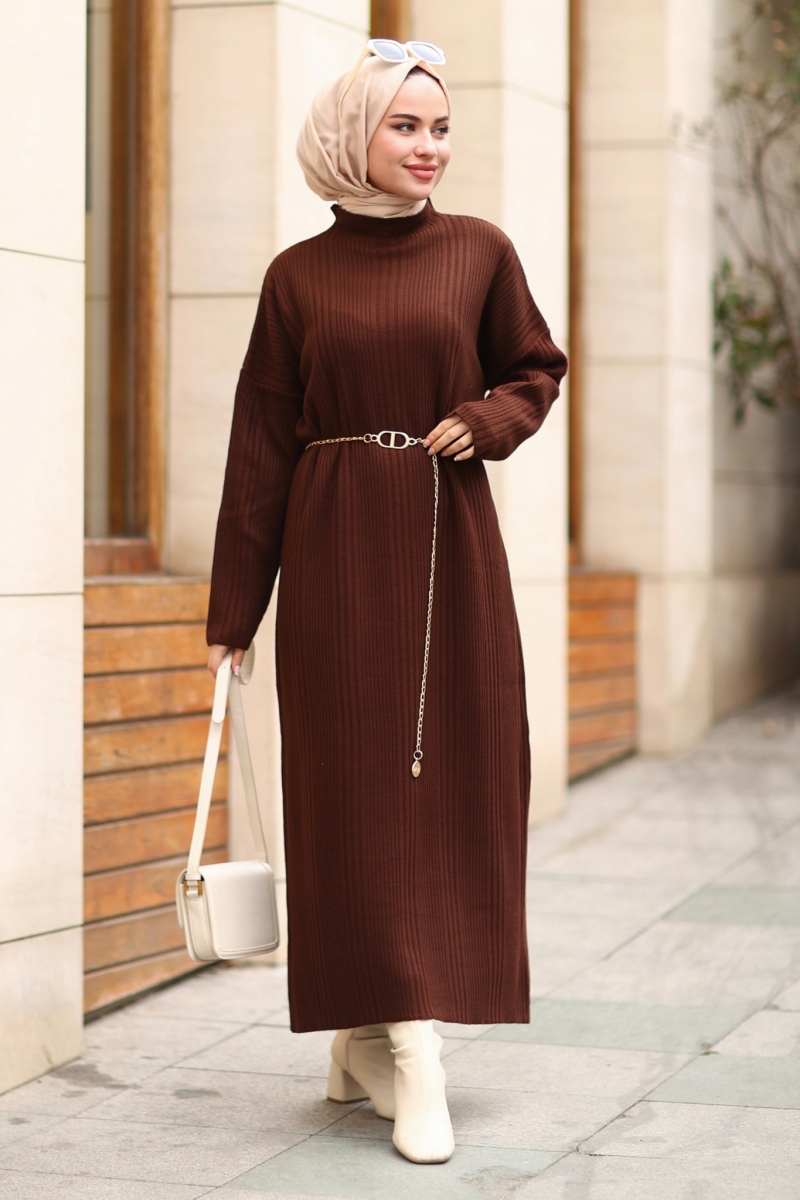 Sidney Kahverengi Elbise