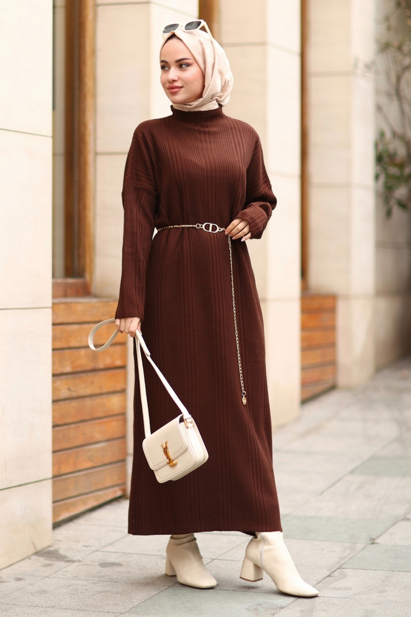 Sidney Kahverengi Elbise