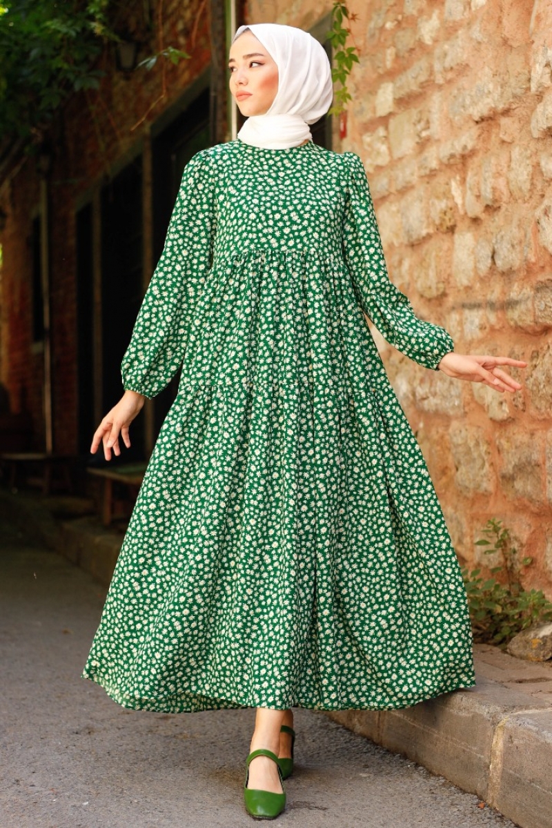 Siesta Yeşil Elbise