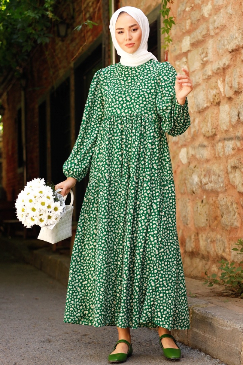 Siesta Yeşil Elbise
