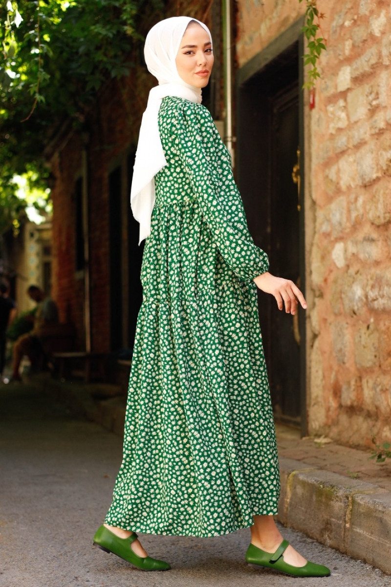 Siesta Yeşil Elbise