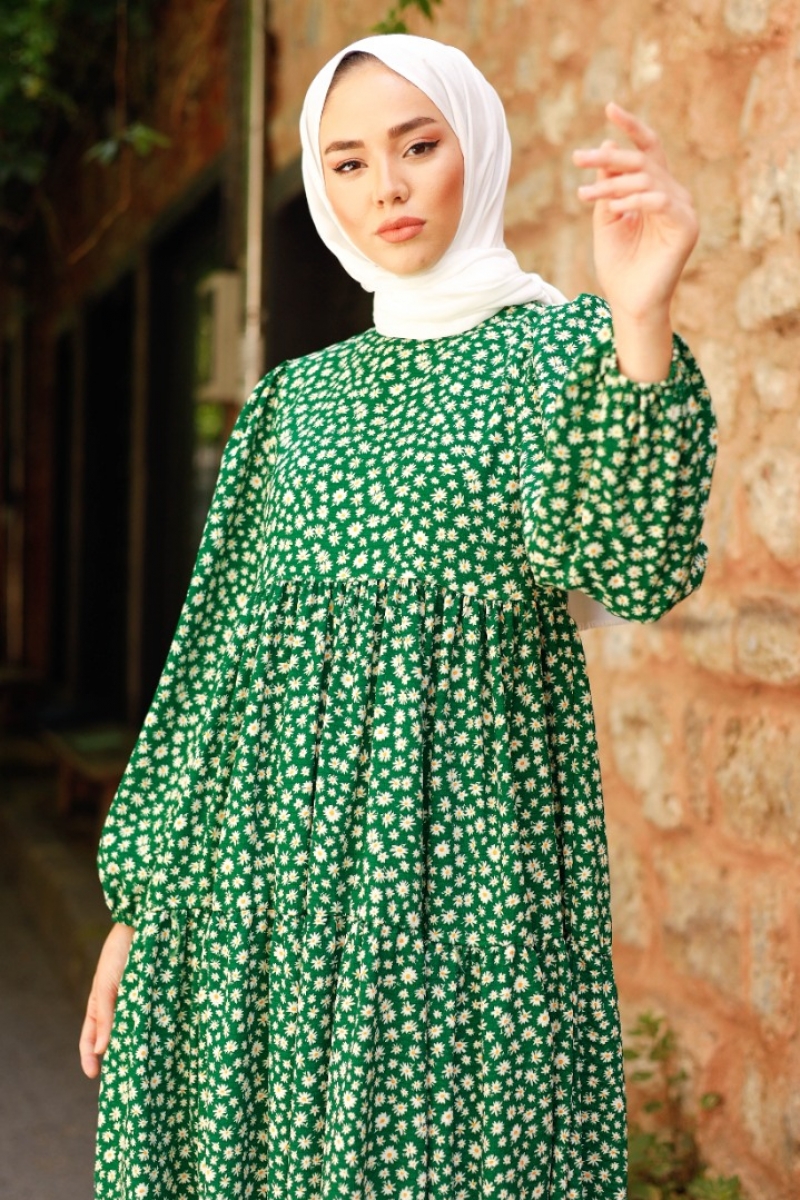 Siesta Yeşil Elbise