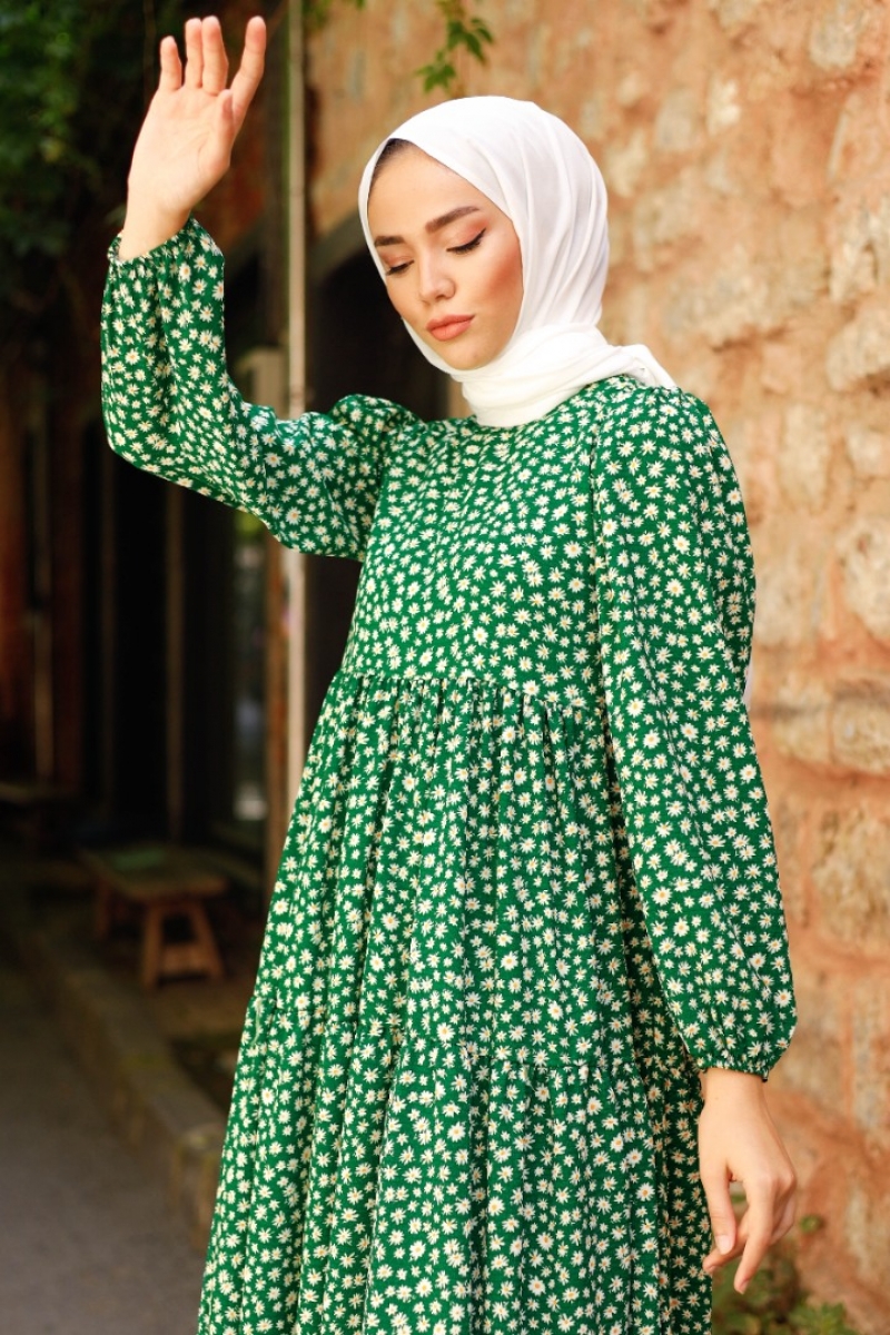 Siesta Yeşil Elbise