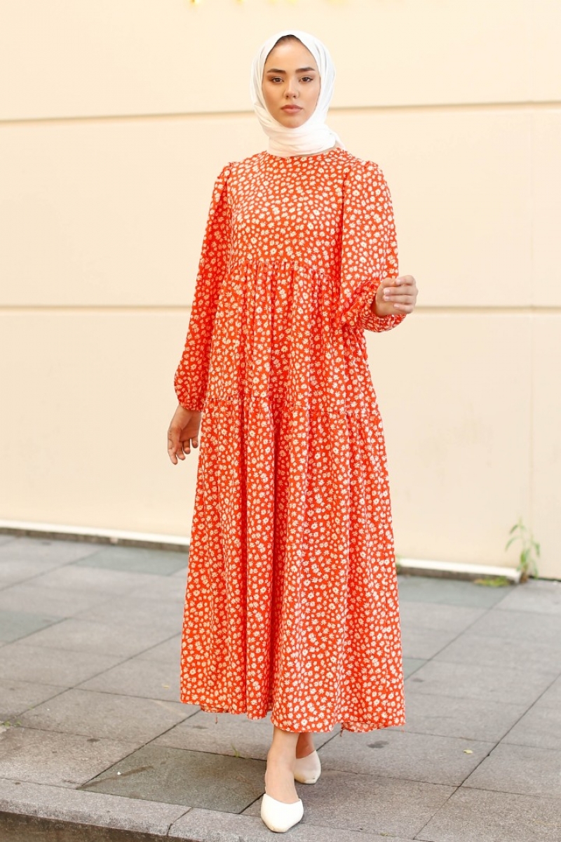 Siesta Turuncu Elbise