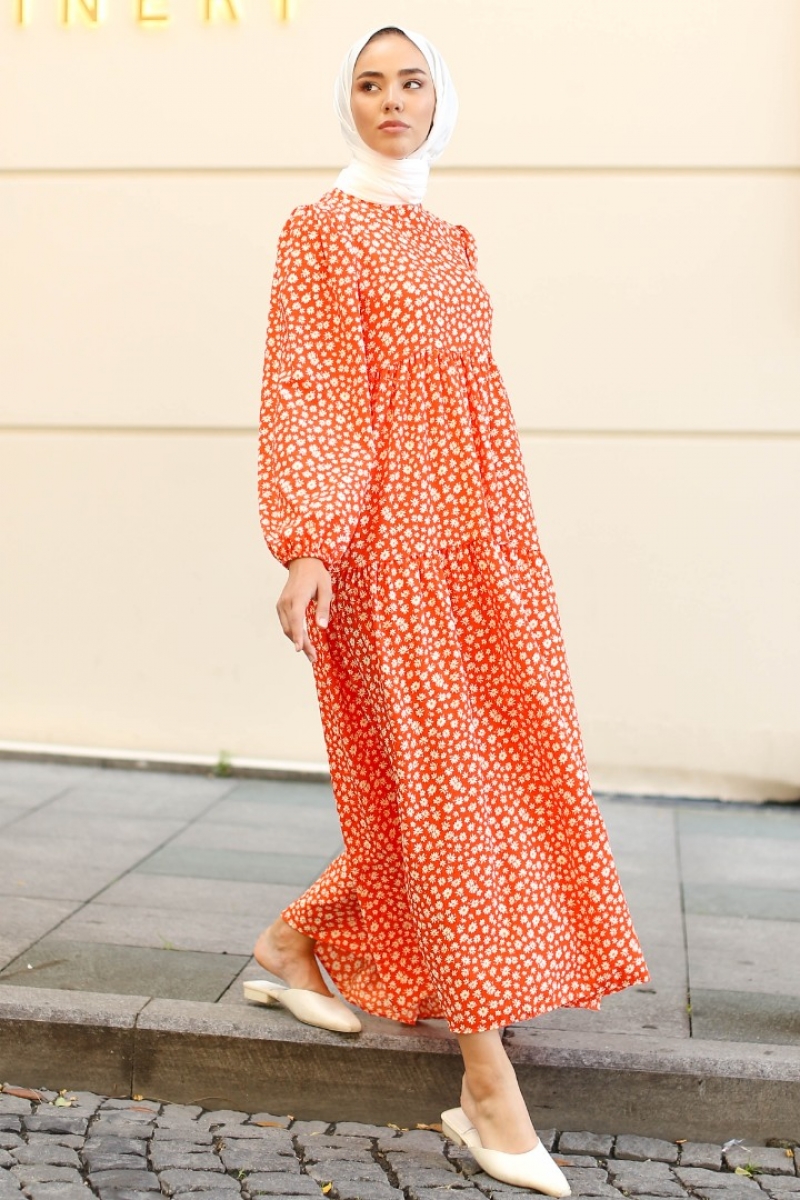 Siesta Turuncu Elbise