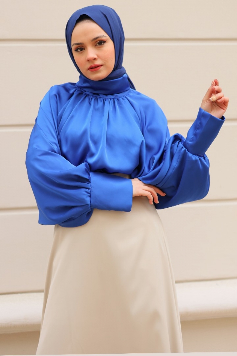 Sima Saks Mavisi Gömlek