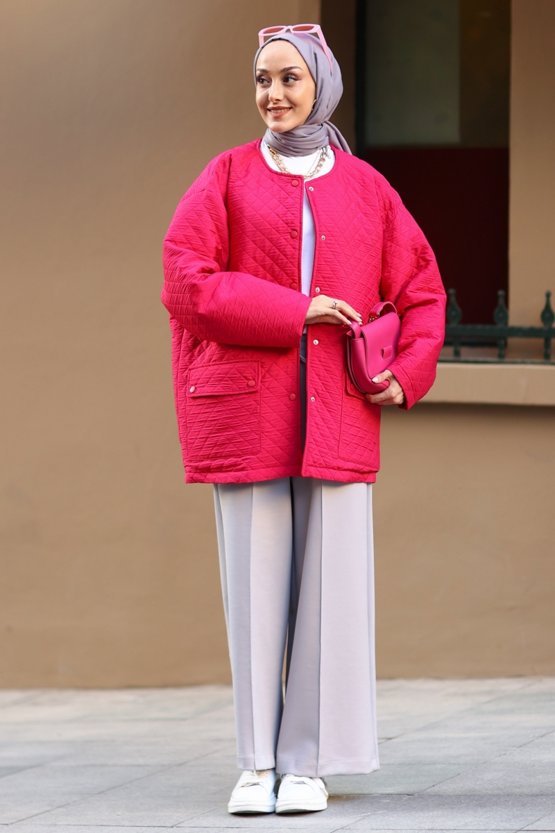 Single Pembe Kapitone Mont