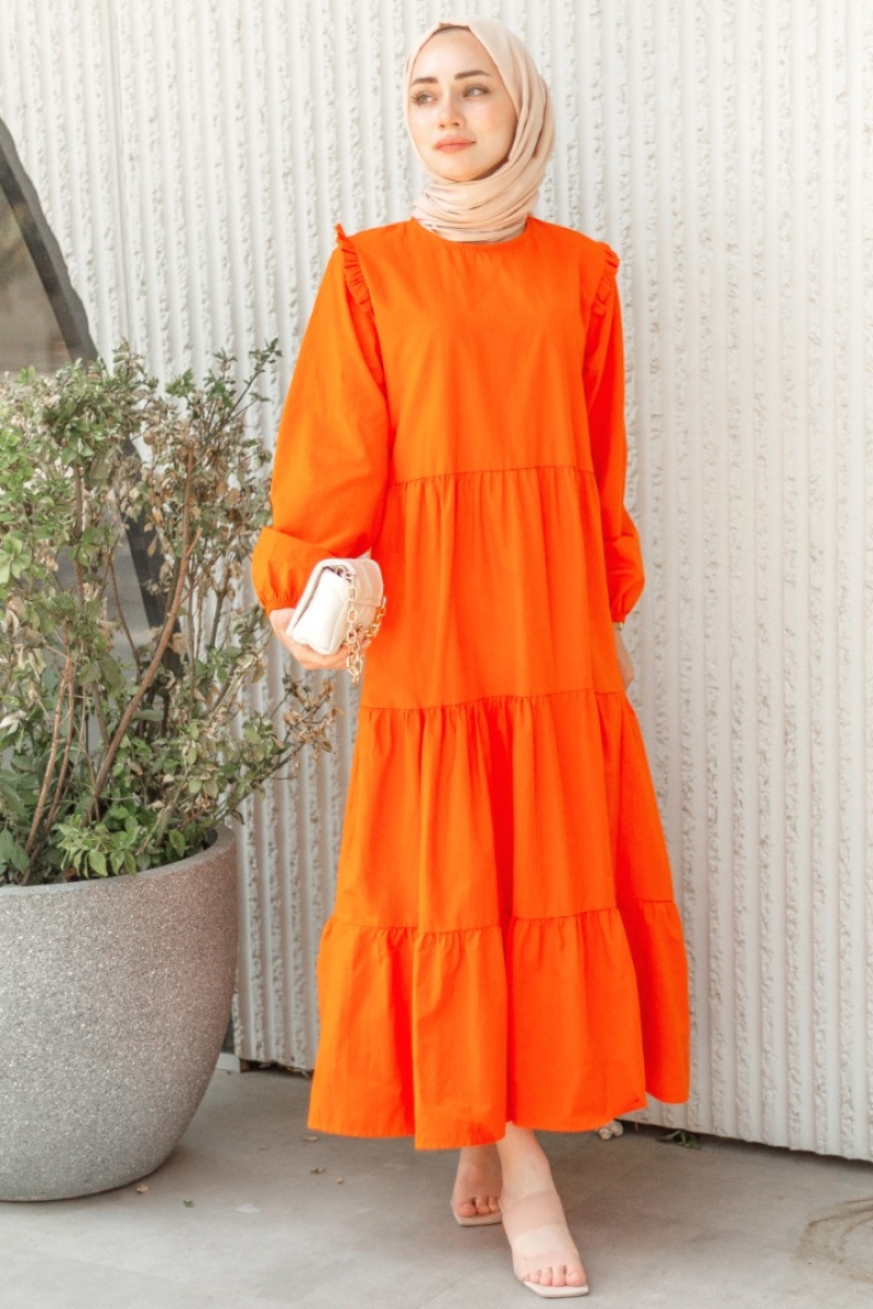Sirius Turuncu Elbise