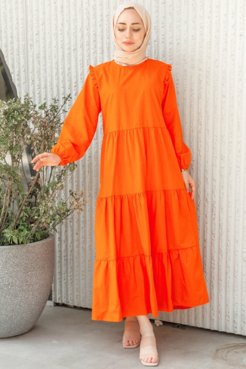 Sirius Turuncu Elbise