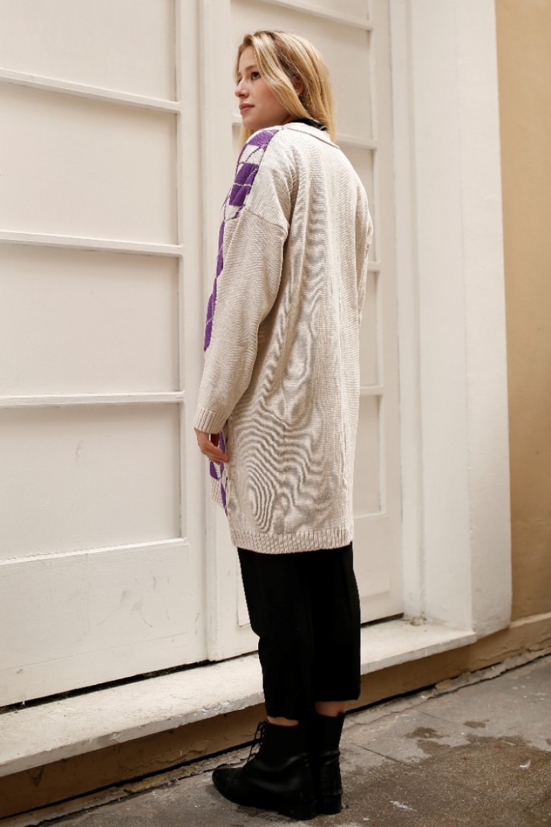 Slice Mor Triko Hırka