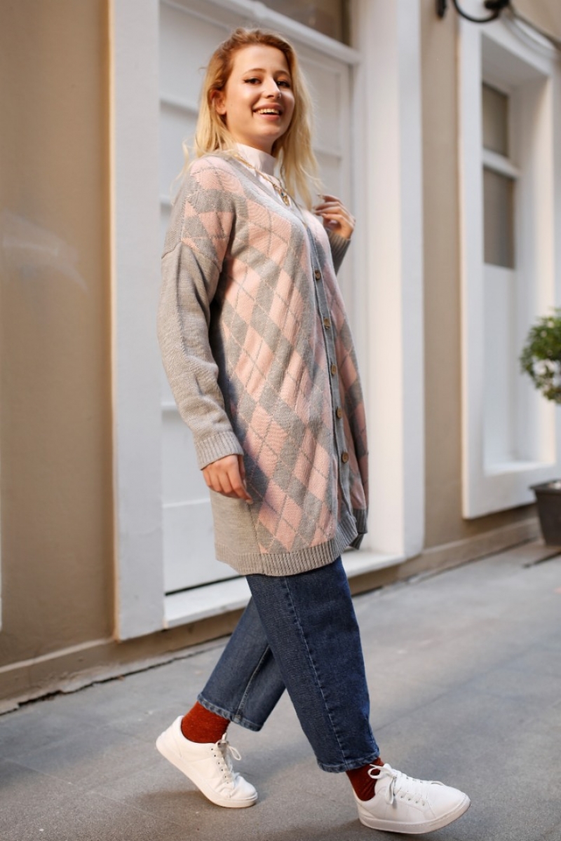 Slice Gri Triko Hırka