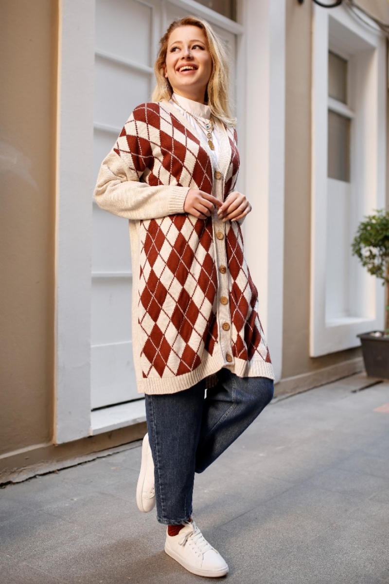 Slice Krem Triko Hırka