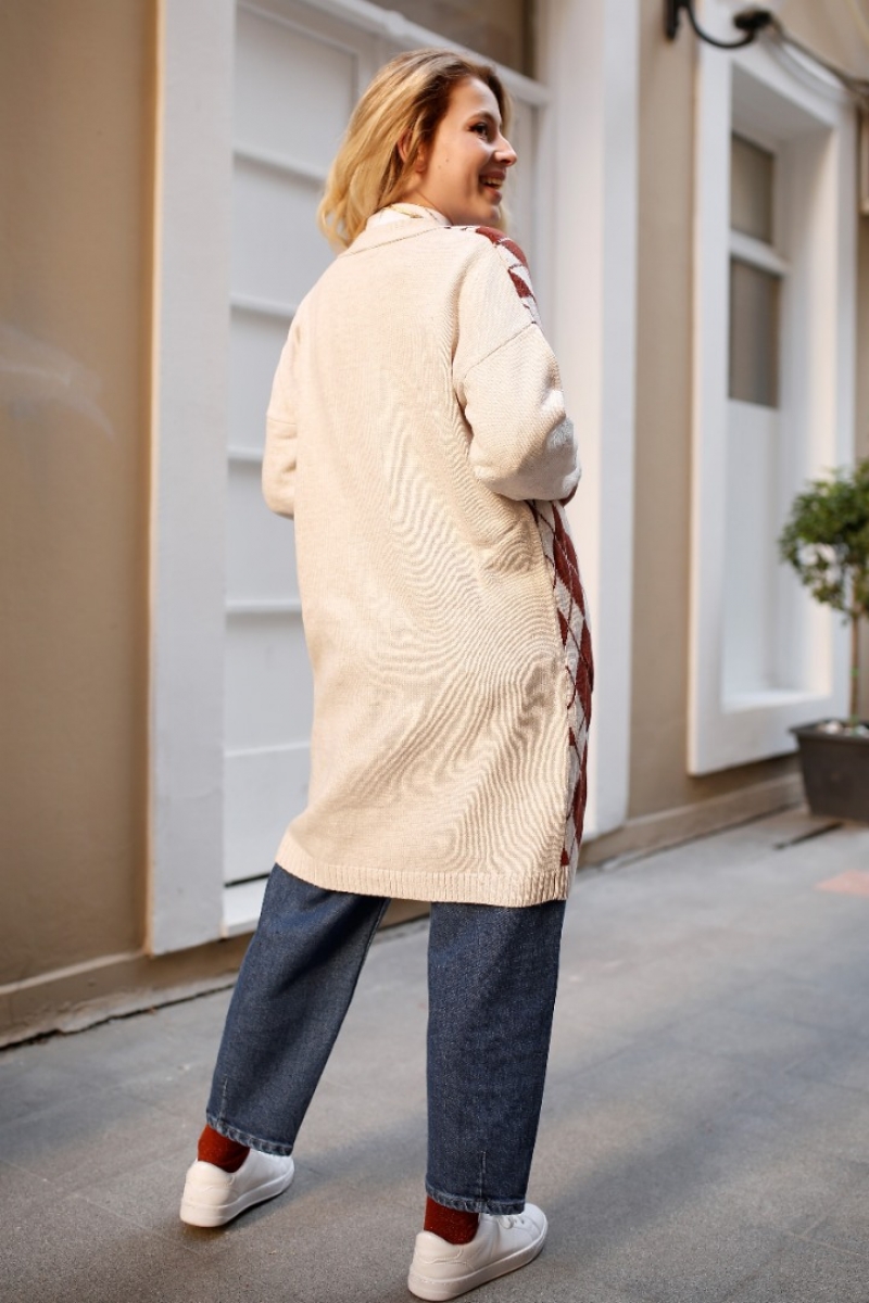 Slice Krem Triko Hırka