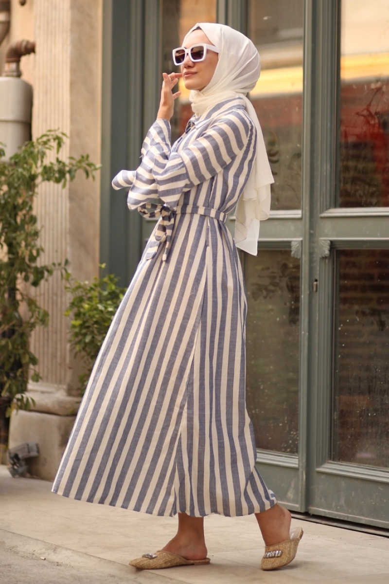 Solenta Lacivert Elbise