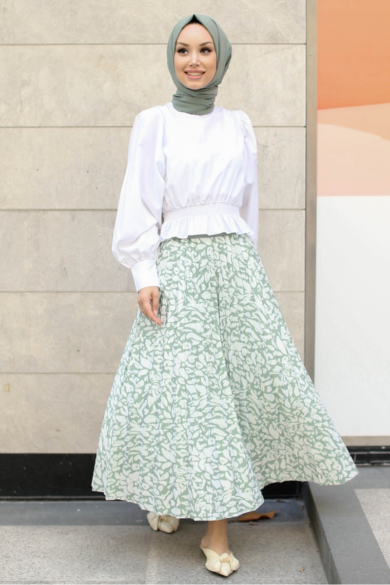 Sona Mint Yeşili Etek