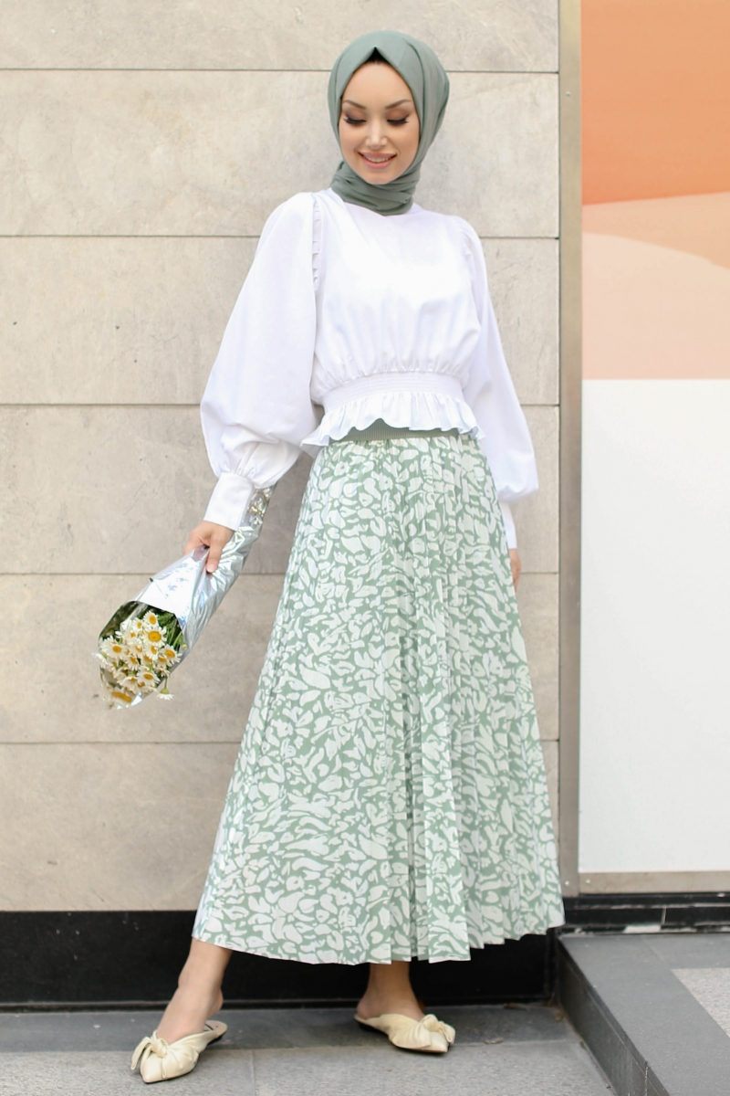 Sona Mint Yeşili Etek