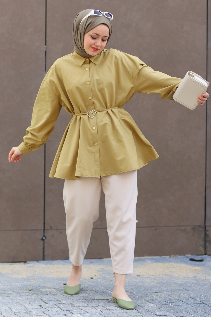 Sovrana Yağ Yeşili Tunik