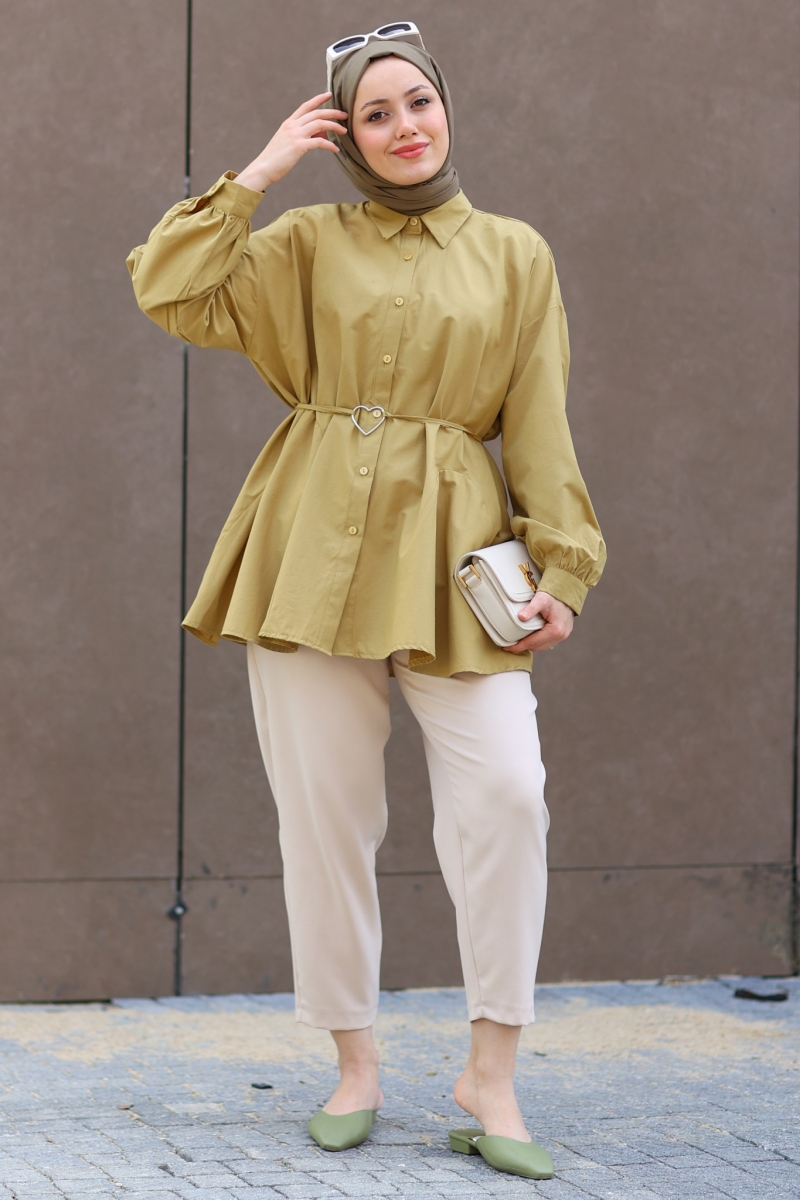 Sovrana Yağ Yeşili Tunik