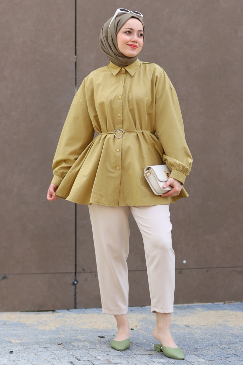 Sovrana Yağ Yeşili Tunik