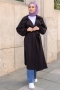 Space Siyah Trençkot