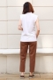 Suny Beyaz-Bej İkili Paket T-Shirt